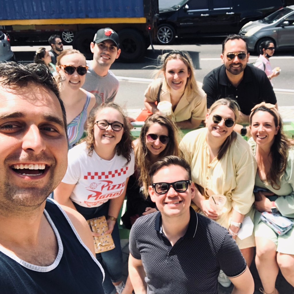 Group of Disney Crew Members taking selfie in Nassau.