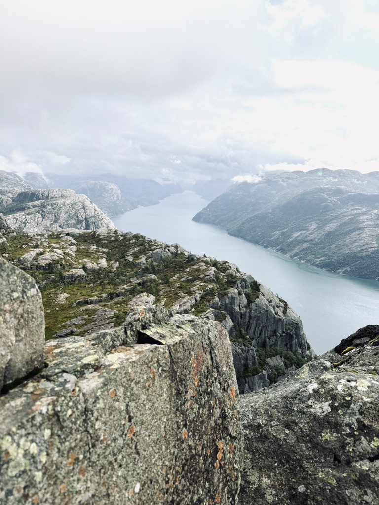 Incredible view of fjords from the top of Pulpit Rock, Norway