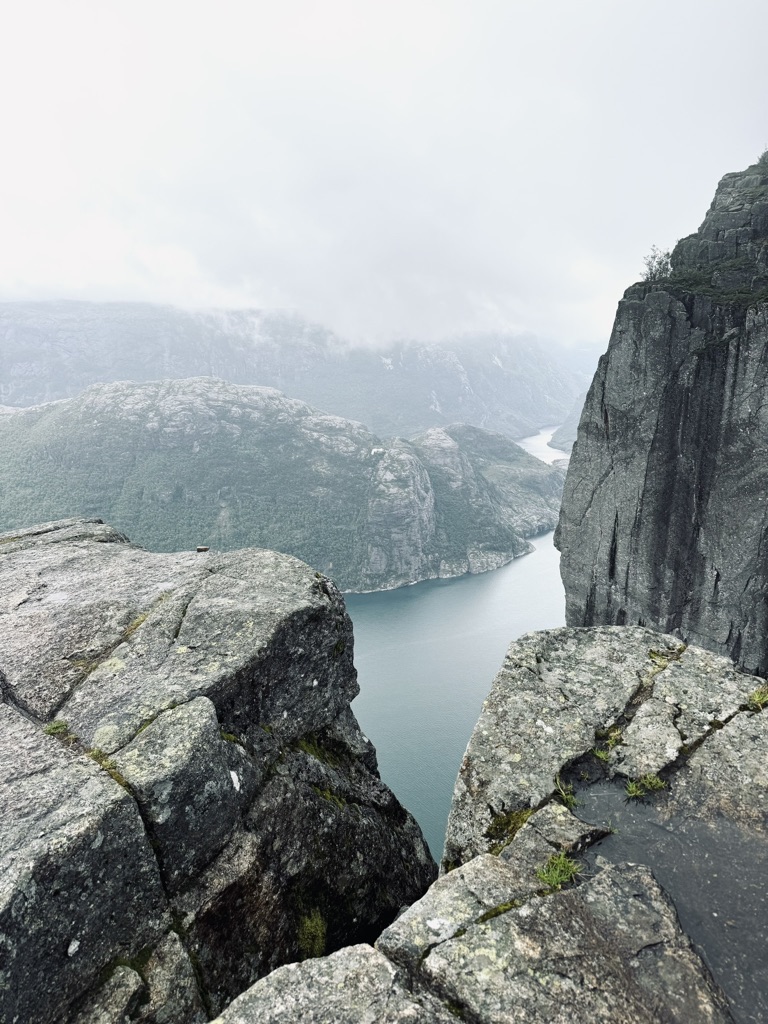 Incredible view of fjords from the top of Pulpit Rock, Norway