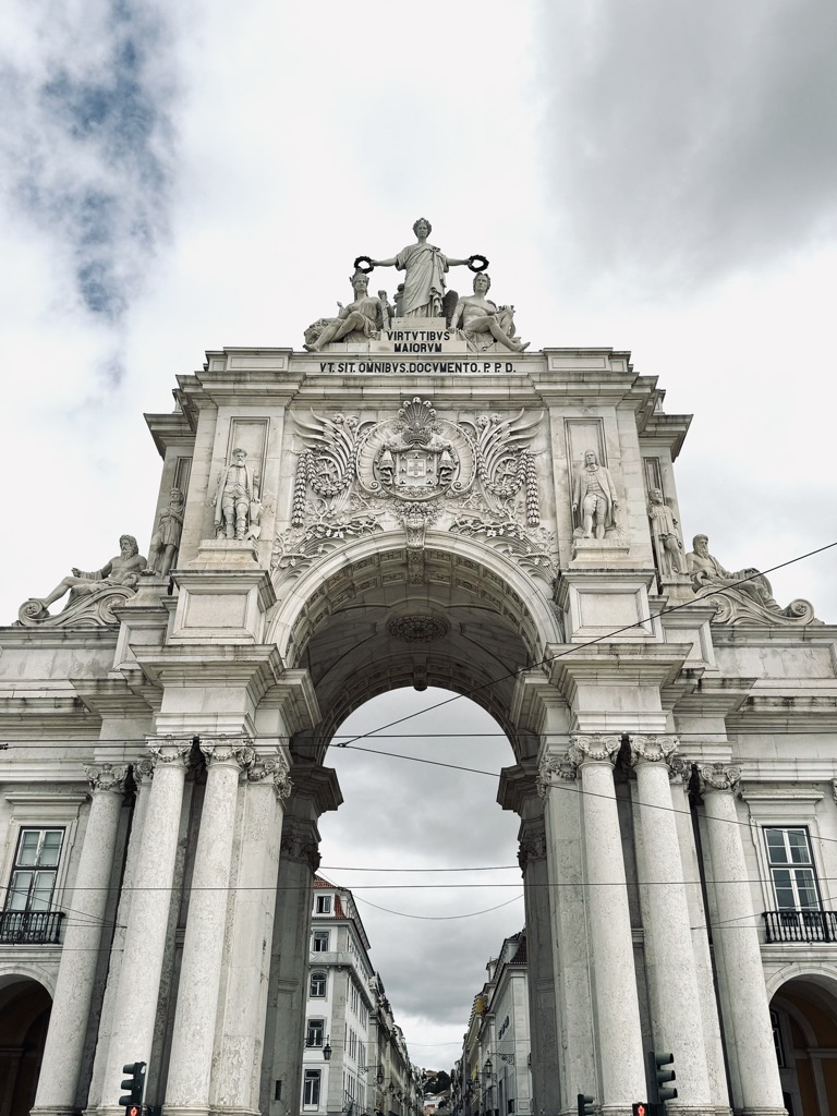 Triumphal Arch of Rua Augusta in Lisbon, Portugal
