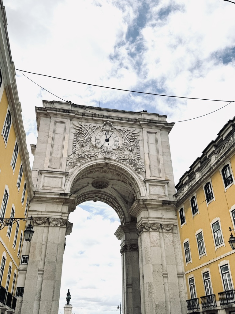 The Triumphal Arch of Praça do Comércio in Lisbon, Portugal