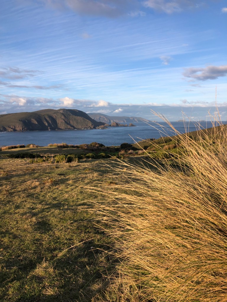 View of ocean and Bruny Island, Tasmania