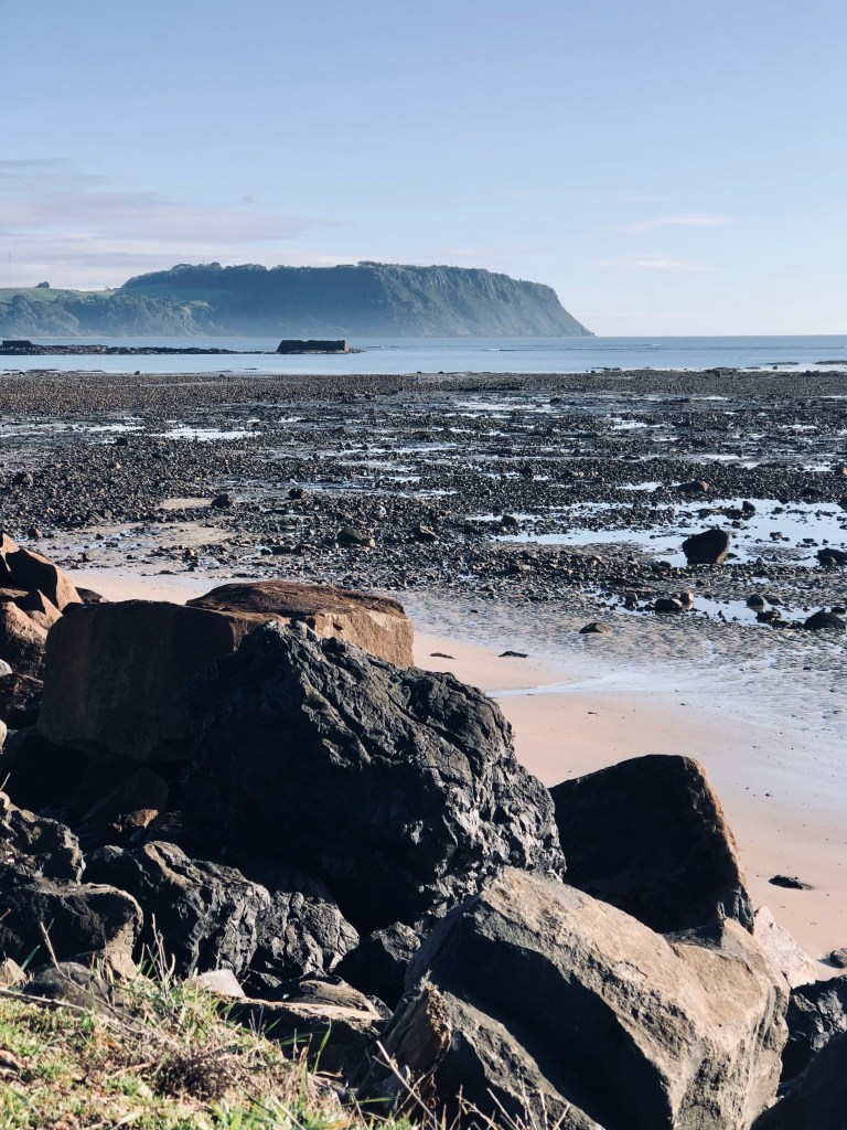 View of The Nut from a distance in Tasmania, Australia