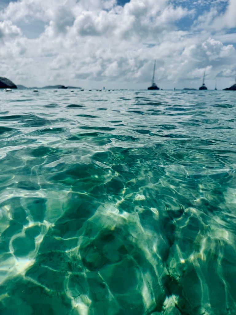 Crystal Clear ocean water at Devils Bay at The Baths Virgin Gorda