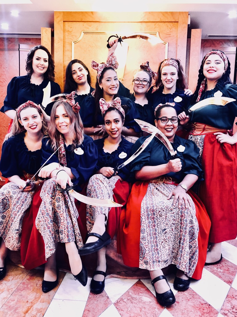 Group of Disney Cruise Line Crew Members in Pirates League outfits