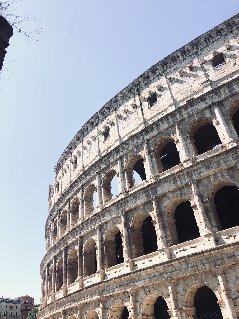 Colosseum on a sunny day in Rome, Italy