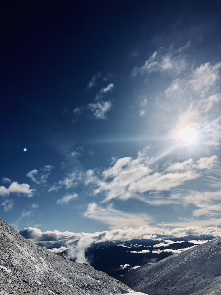 Sunny day with snowy mountains at the Remarkables, Queenstown, New Zealand