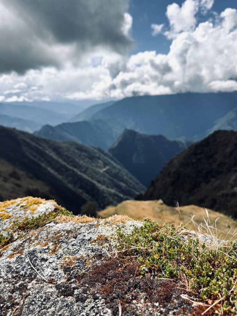 View of Machu Picchu Mountain on the Inca Trail in Peru