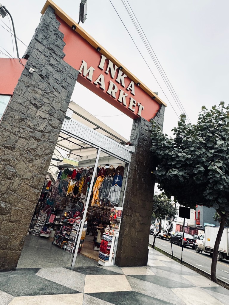 Inka Market entrance archway in Miraflores, Lima, Peru