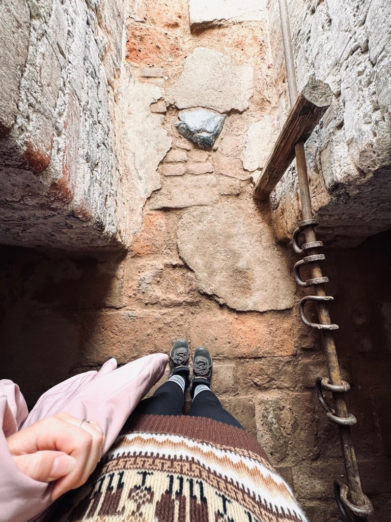 Rocky ground at entrance to secret slave tunnels in Peru