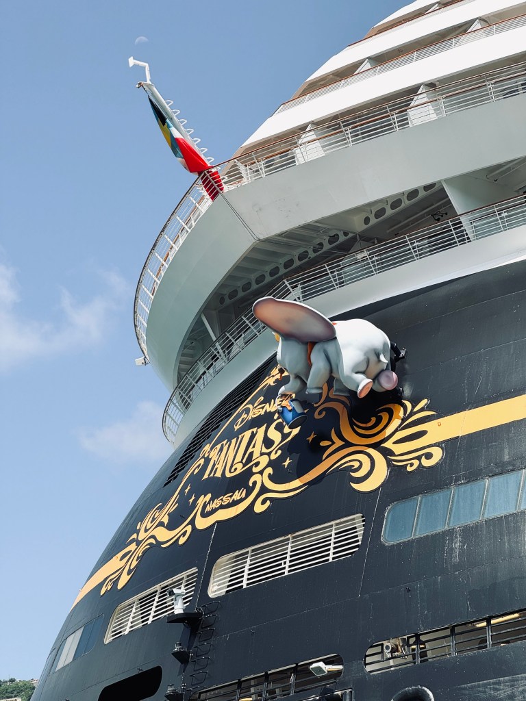 Disney Fantasy ship with Dumbo character on stern