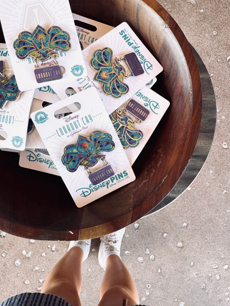 Pins merchandise at Disney Lookout Cay at Lighthouse point in the Bahamas