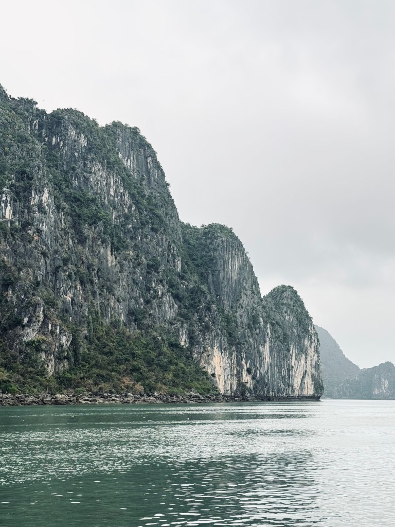 Limestone islands with interesting shapes on a Halong Bay cruise, Vietnam