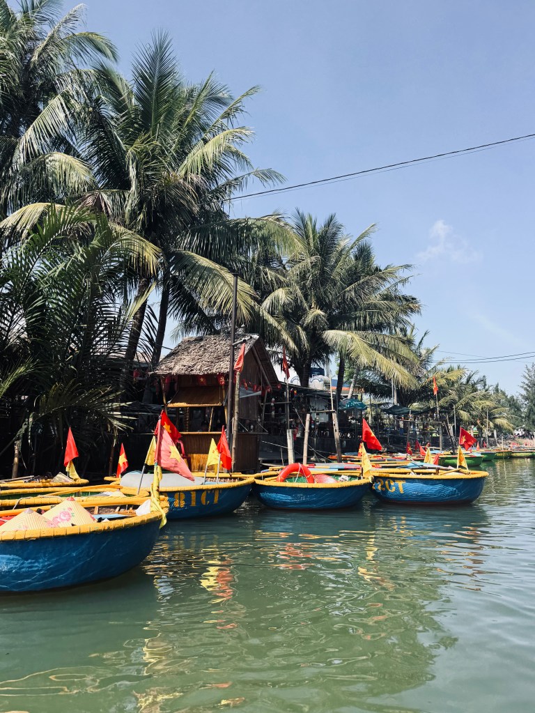 Coconut boats in Hoi An, Vietnam