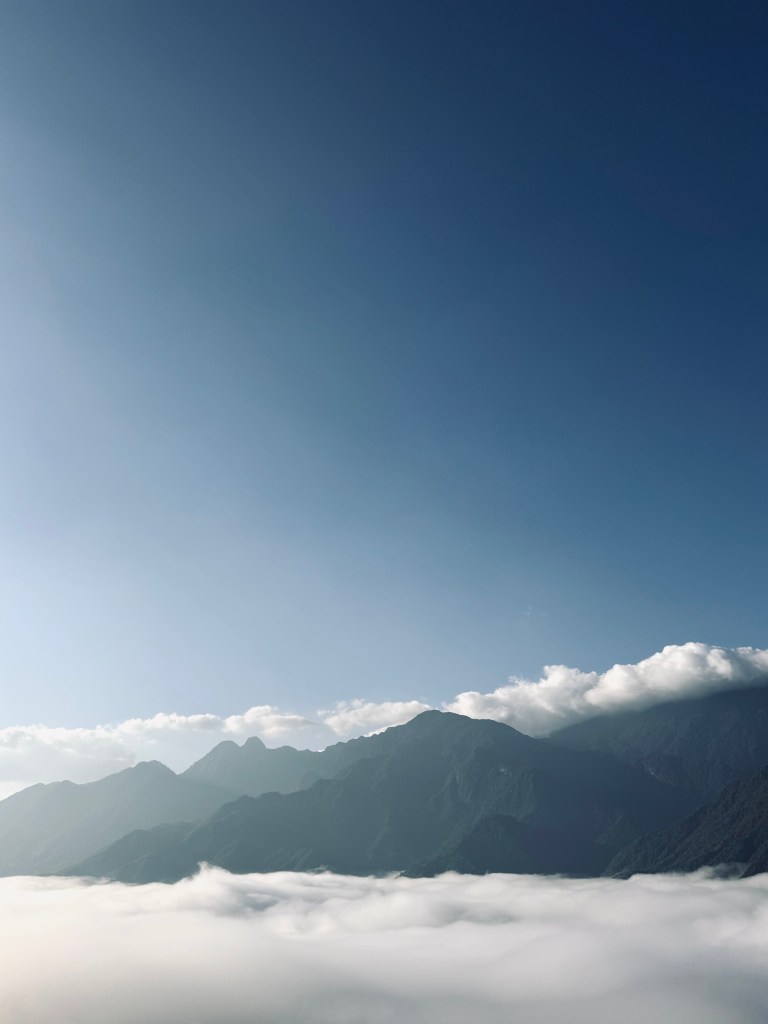 Mountain views above the clouds in Sapa, Vietnam